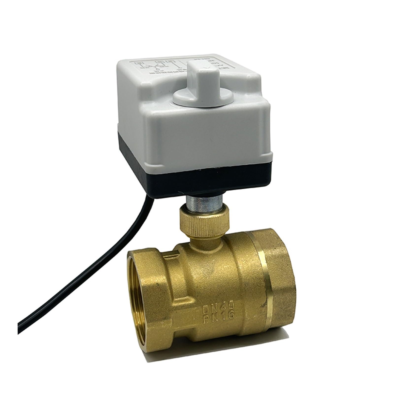 Valvola a sfera in ottone da 1/2" 3/4" 1" 2" Valvola a sfera motorizzata Valvola a sfera di controllo a 3 fili e 2 vie con interruttore manuale(1",12VDC)