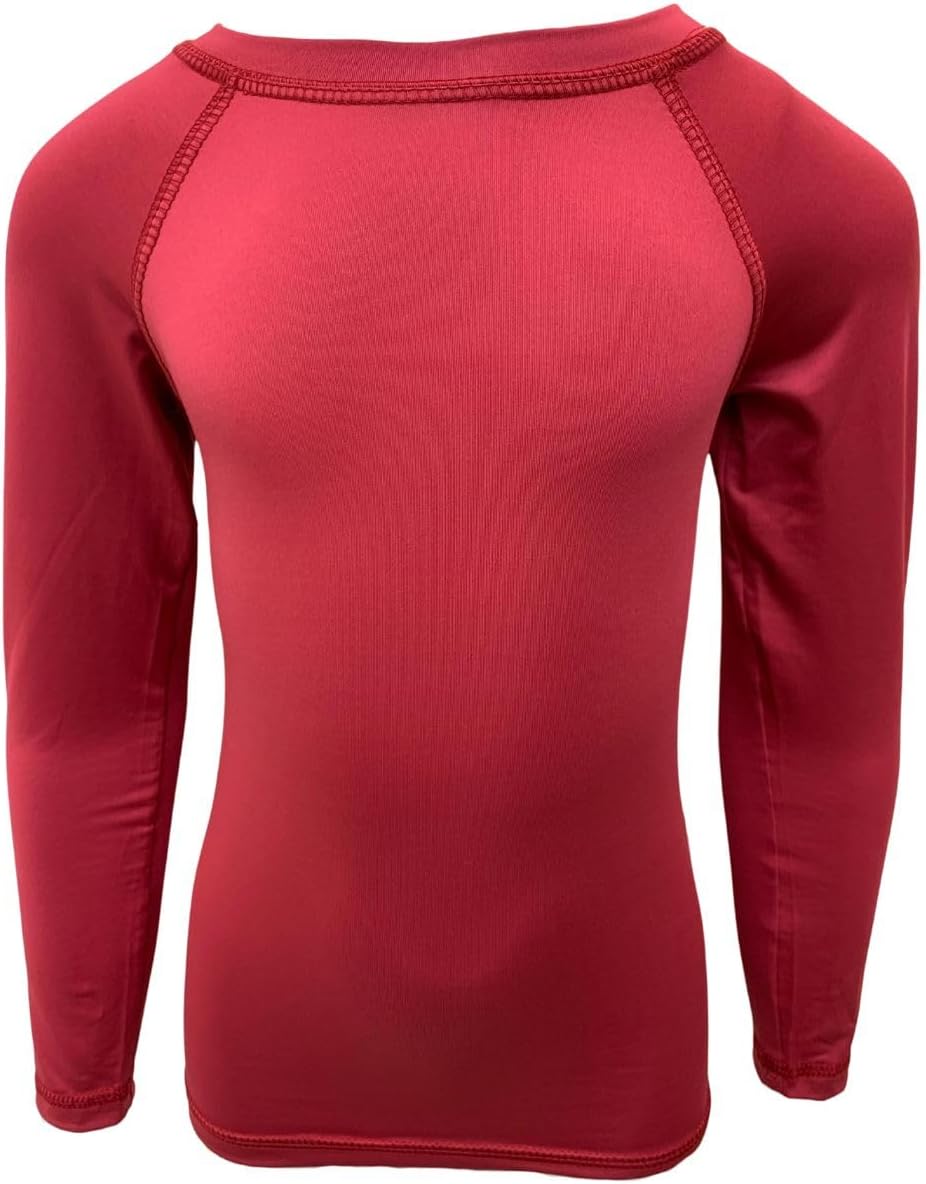 Camisa Térmica Infantil Proteção Solar Uv 50 Bordô Camiseta Blusa Praia Piscina Manga Longa
