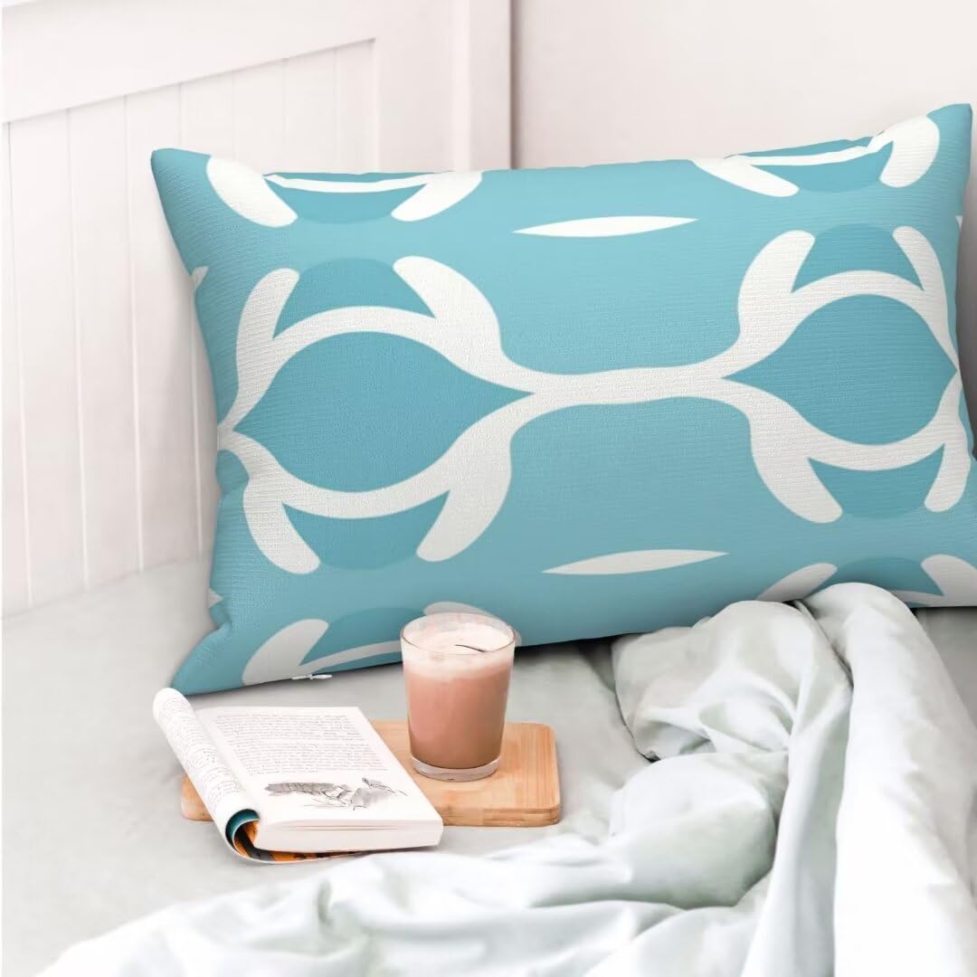 Kissenbezug 50x70cm 2er Set Samt | Grüner Deko Bezug Mit Blatt Muster