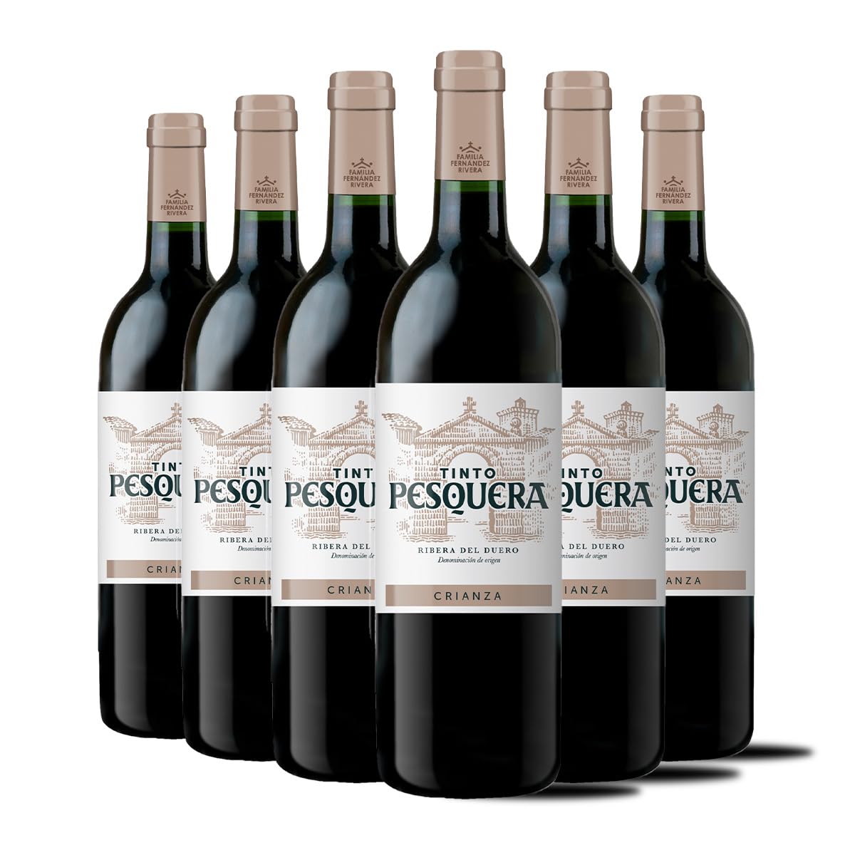 Pesquera Crianza 2020 - Vino Tinto Ribera del Duero - Ideal Combinarlo con Estofados de Carne, Quesos, Carnes a la Parrilla y Asados - Pack 6 Botellas 750ml