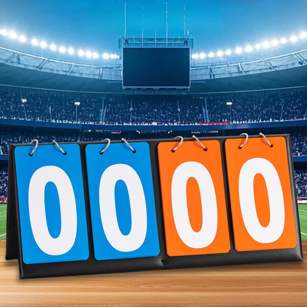Marcador Deportivo 0-99 Flip, con Silbato, Portátil para Baloncesto, Fútbol, Béisbol