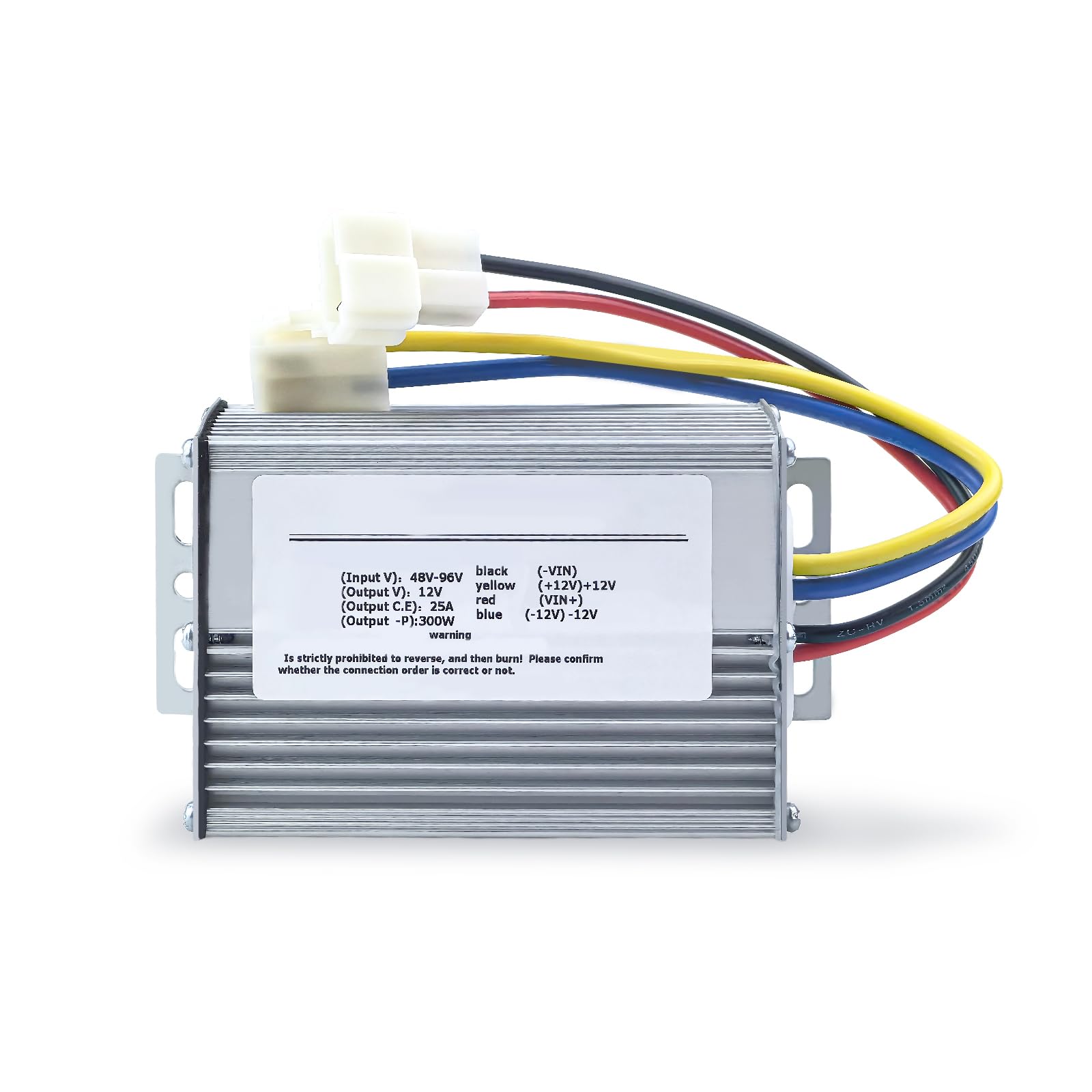 48V-96V to 12V Step Down Transformator, 300W 25A DC Voltage Converter Module Stable Aluminum Alloy Transformer, Power Supply Transformer for Electric Car Audio LED Lighting