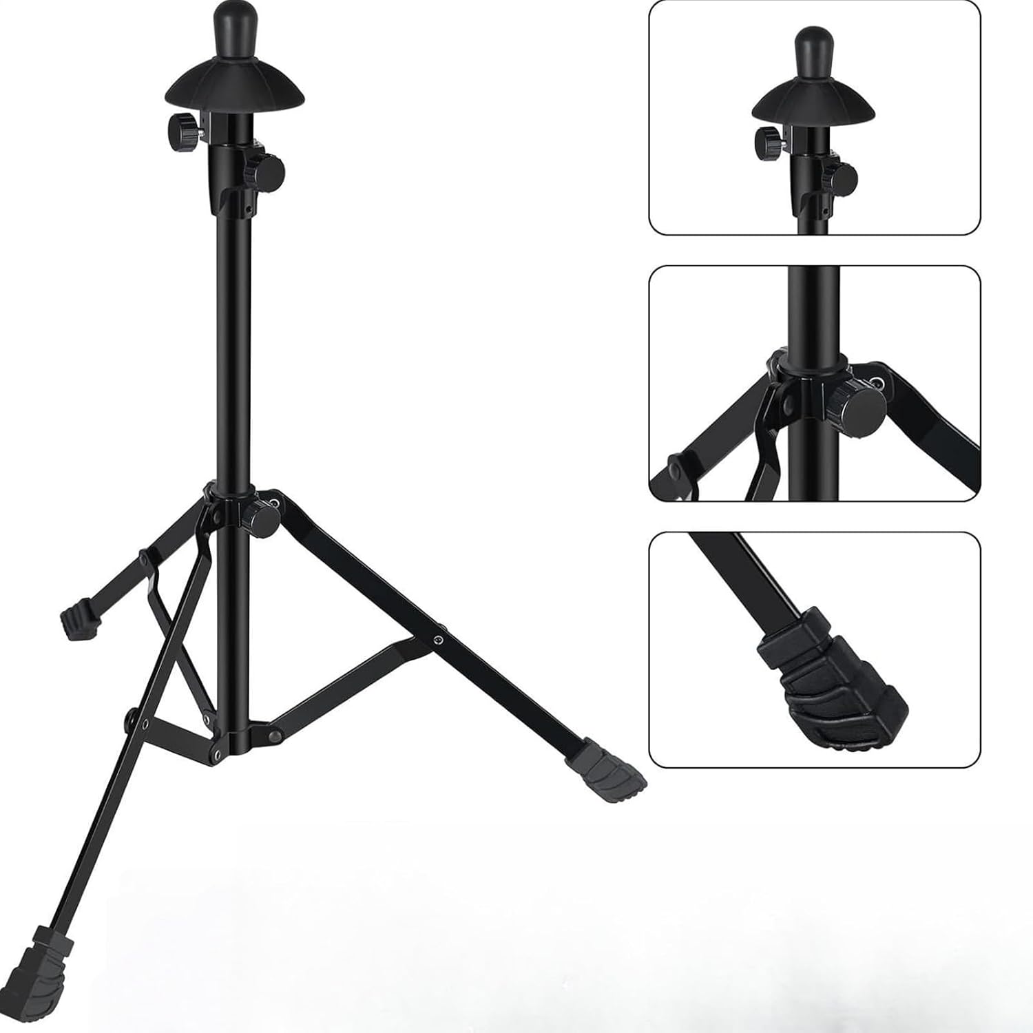 Midieobe トロンボーン スタンド - トロンボーンスタンド ポータブル | 高さ調整 三角形 楽器 アクセサリー 教室 コン