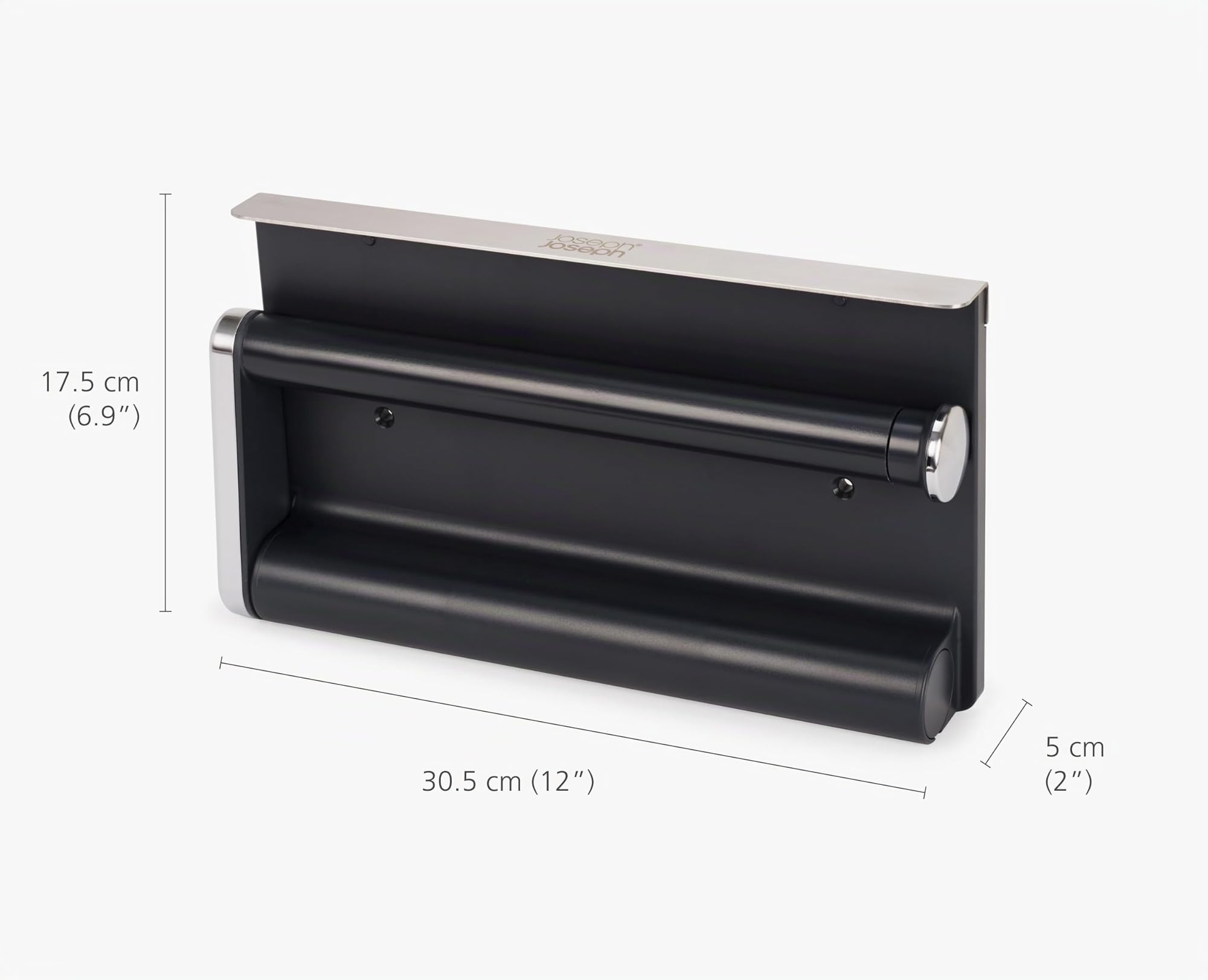 Joseph Joseph RollGrip Porte-Rouleau sous-Armoire, Essuie Tout, Gain de Place, Bras à Tension, Facile à déchirer d'une Seule Main, Convient aux Rouleaux 140mm