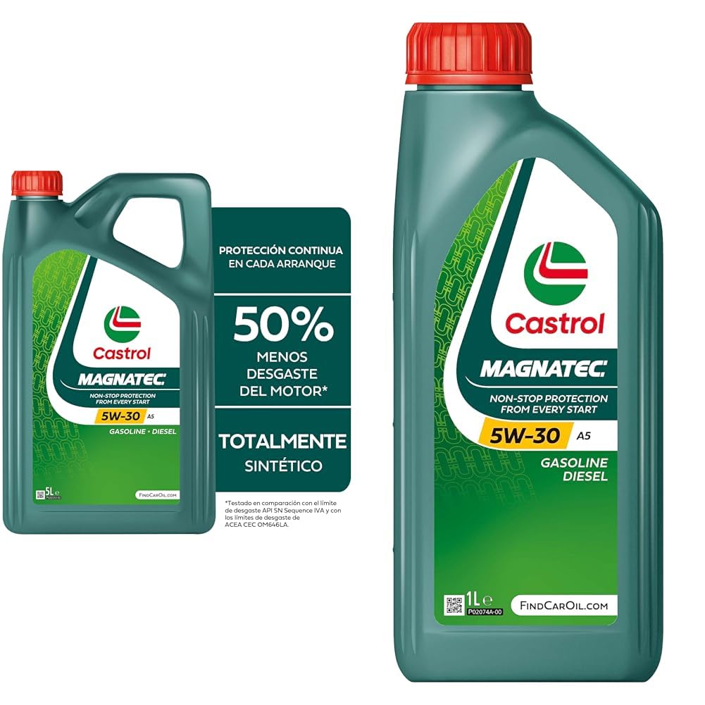 Bundle of Castrol MAGNATEC 5W-30 A5 Engine Oil 5L + Castrol MAGNATEC 5W-30 A5 Engine Oil 1L