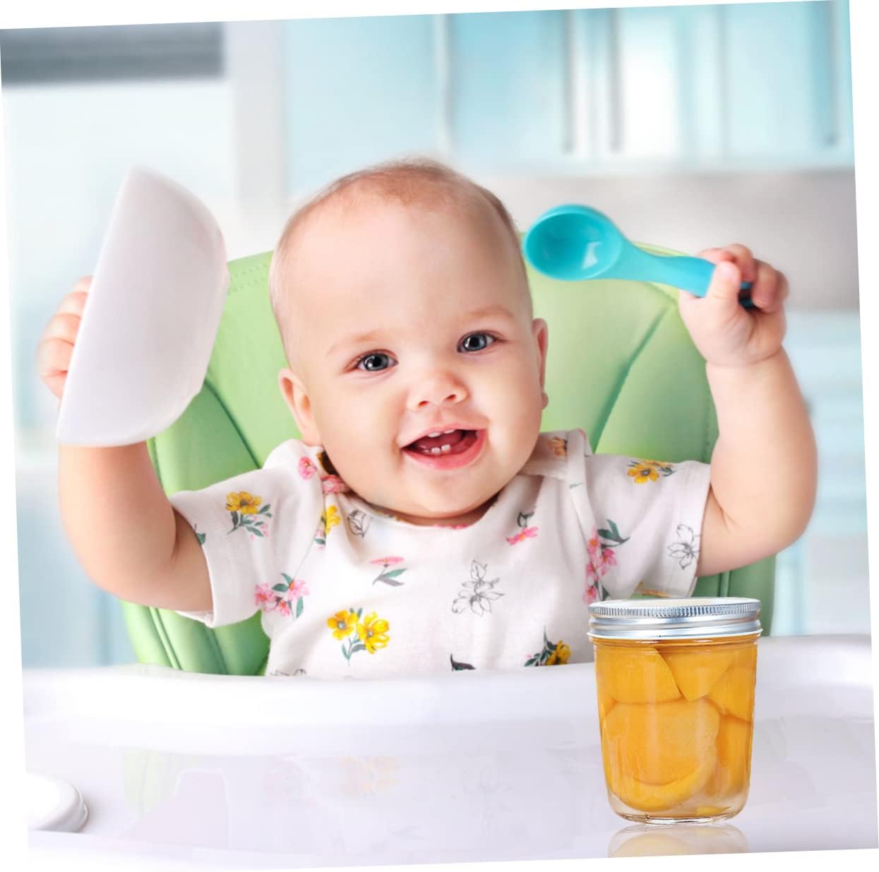 6pcs Honey Glass Jar Can Jars Lids Sealed Canning Lids for Kitchen Storage