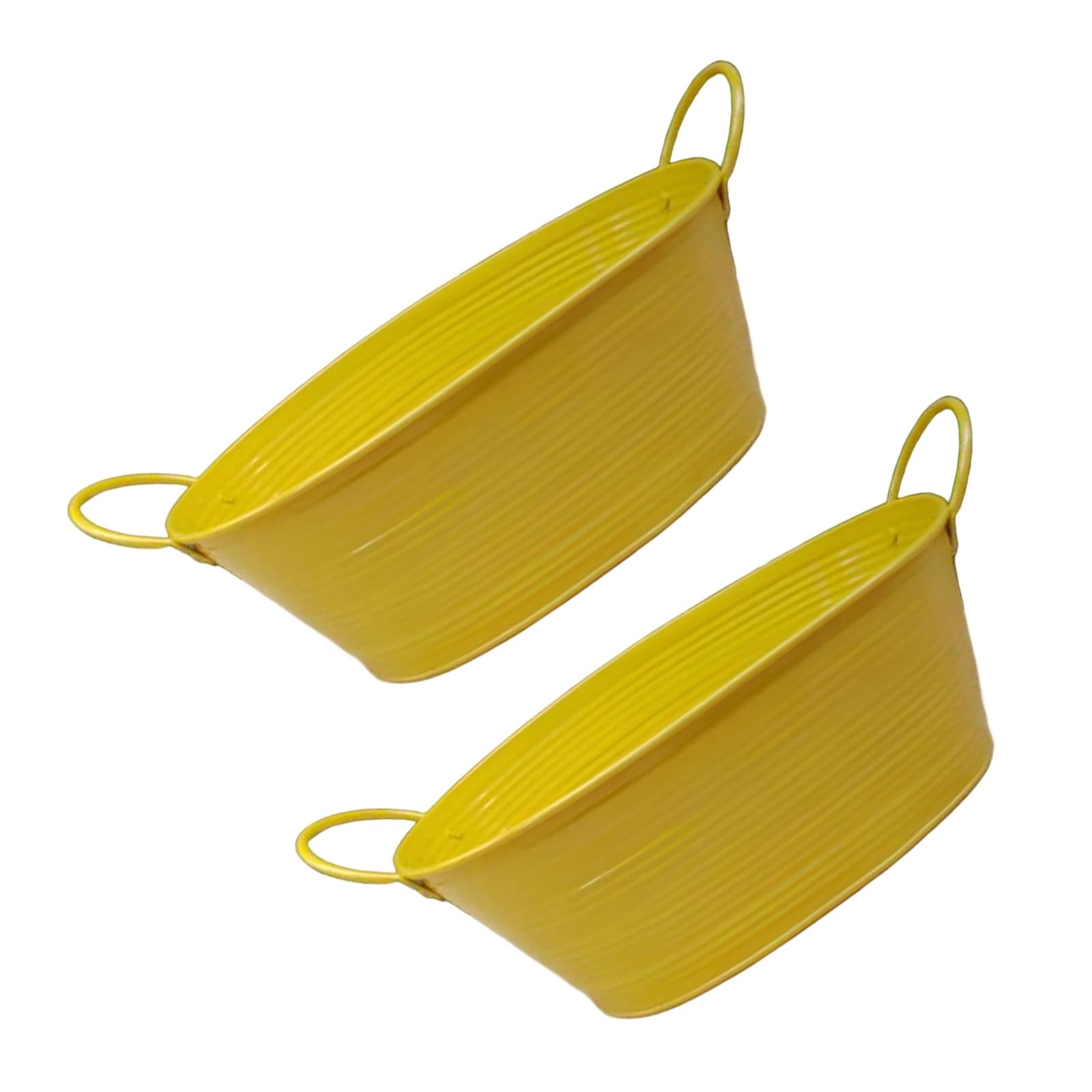 ZBIianxer Oval Flower Planter Bucket Container with Double Handle Suitable for Succulents Plant Home Decoration Succulents Container