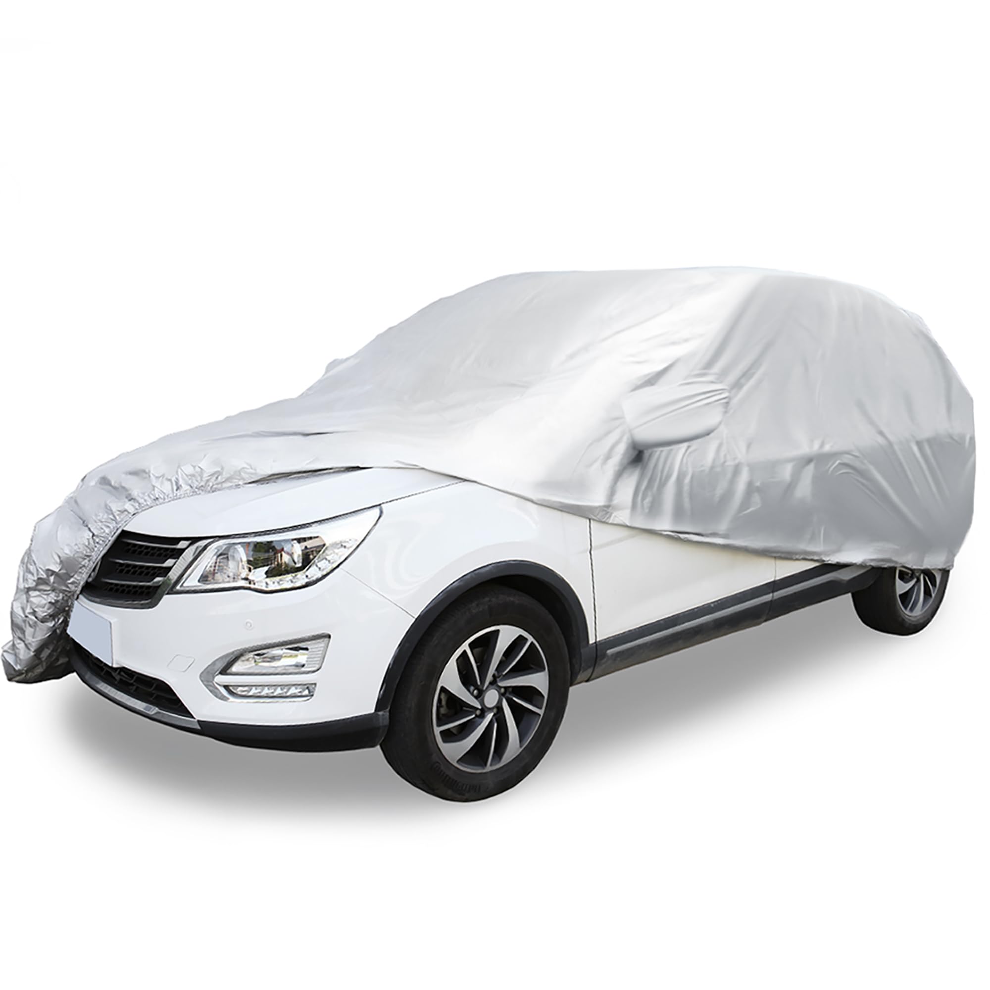 ACROPIX 180T Gray Car Cover Waterproof All Weather Full Exterior Cover Rain Hail Sun Protector Car Cover Fit