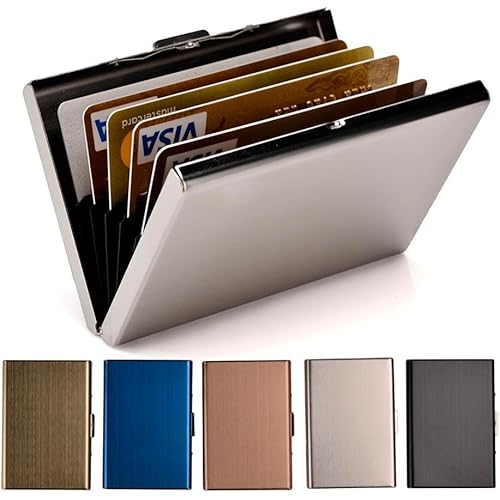 EASTNIGHTS RFID Credit Card Holder Stainless Steel Credit Card Wallet Business Card Holder for Women Men