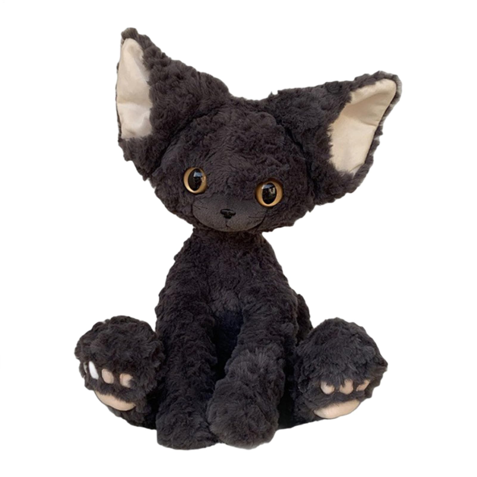 Black Cat Plush Toy - Black Cat Plush | BlackćatStuffed Animals, Cartoon Cats Doll For Character Collectible Birthday Presents Cute Soft Display Kids Women Room Decor Piece