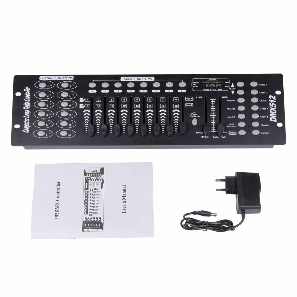 DMX Controller DMX 512 Controller 192 Canali Dmx Console 240 Scenes per lampada da palco, Moving Head, DJ, Disco, Club, Feste