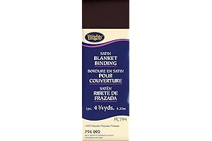 Satin Blanket Binding Double Fold Satin Trimming - Wrights Double Fold Satin...