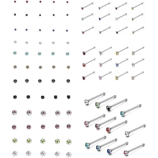 VAMA FASHIONS Nose Hoop Ring Multicolor 3mm