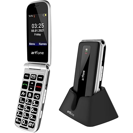 artfone Seniorenhandy ohne Vertrag,2G GS Klapphandy it großen Tasten,Rentner Handy für