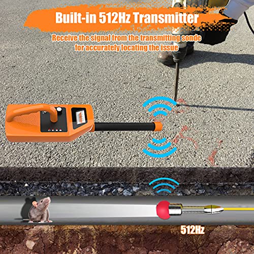 Anysun Sewer Inspection Camera with Locator, 165ft Pipe Camera with 512Hz Sonde Transmitter and Receiver, IP68 Waterproof Industrial Plumbing Endoscope Drain Snake Cam with 7\" LCD Monitor - Thumbnail 2