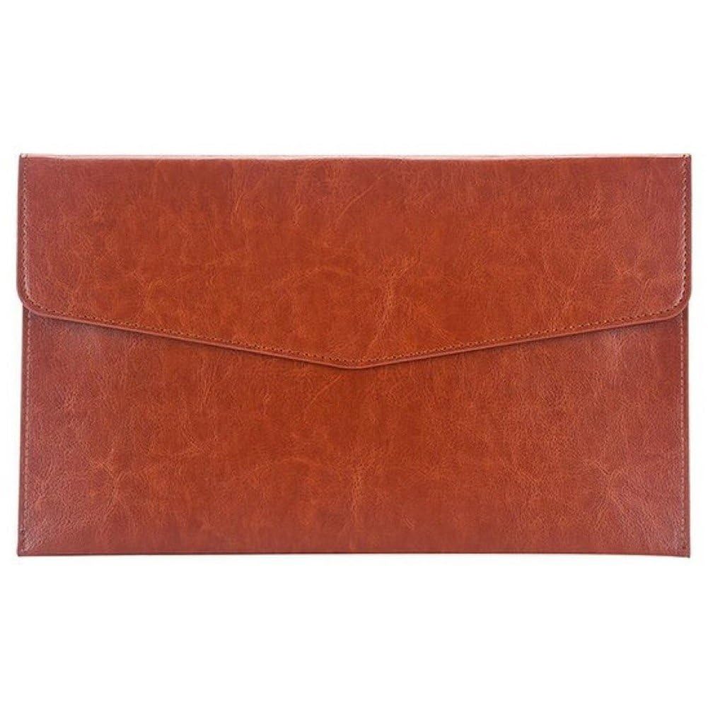 Ericetion A5 Leather File Folder Data Package Document Bag Fashion Briefcase Contract Bill Envelope File Bag School Office Supplies