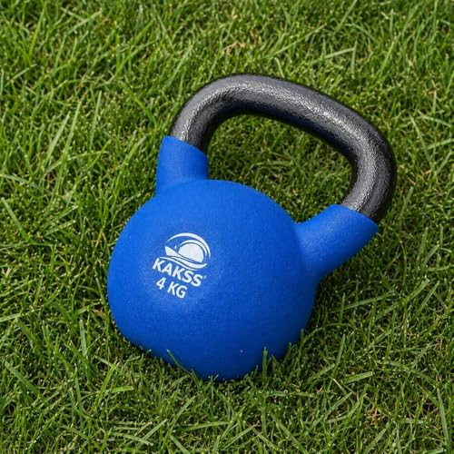 Image of Kakss Half Coating Neoprene Kettlebell (BLUE, 4 KG)