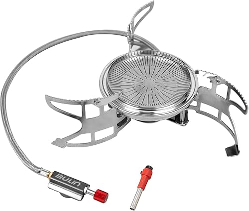 Bulin Quemador de estufa de gas de camping 3500 W3800 W5800 W6800 W18000 W, ajustable, ultraligero, para mochilero, resistente al viento, para