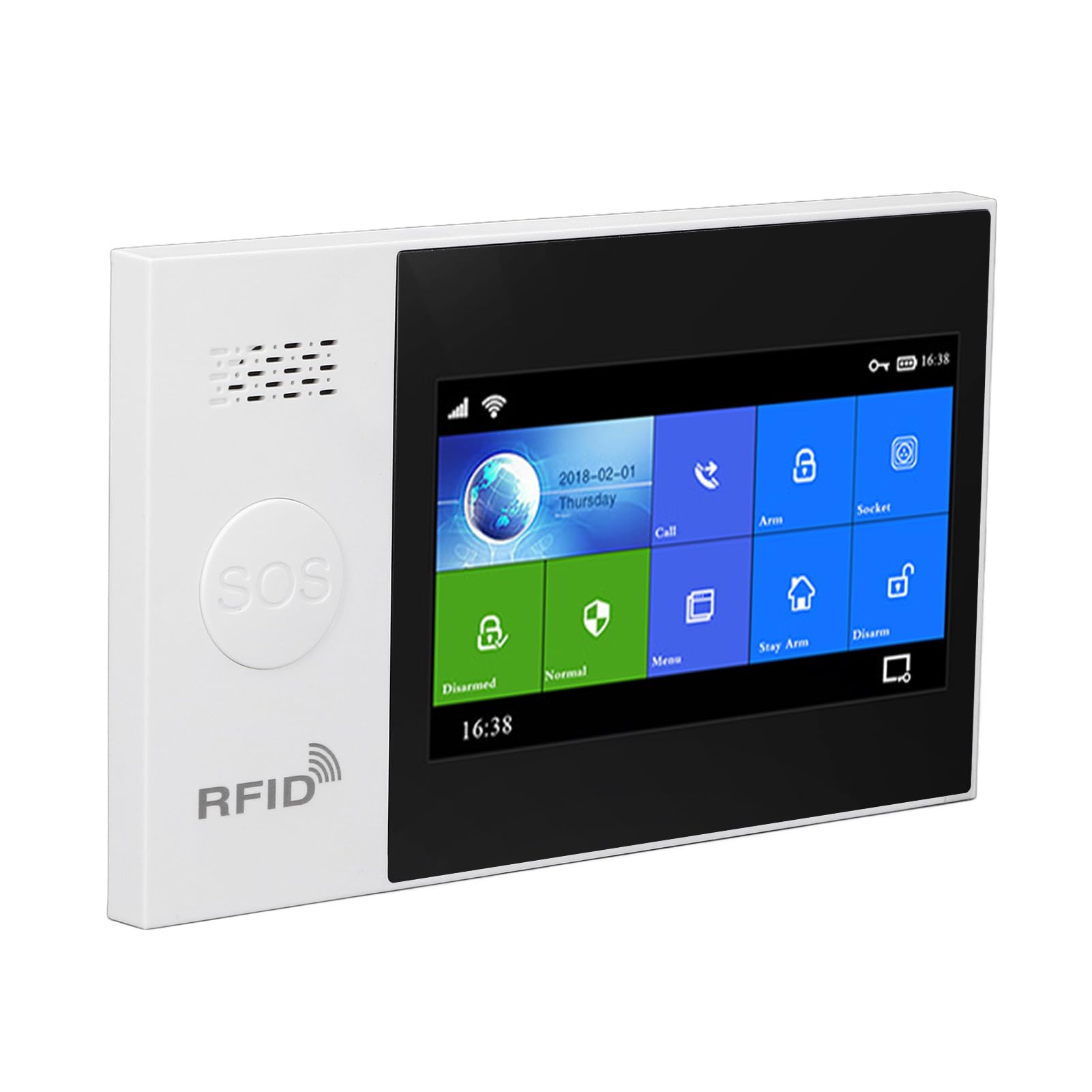 Gonetre Système D'alarme Domestique WiFi avec Sirène 115 DB, compatibilité Intelligente (Prise UE)