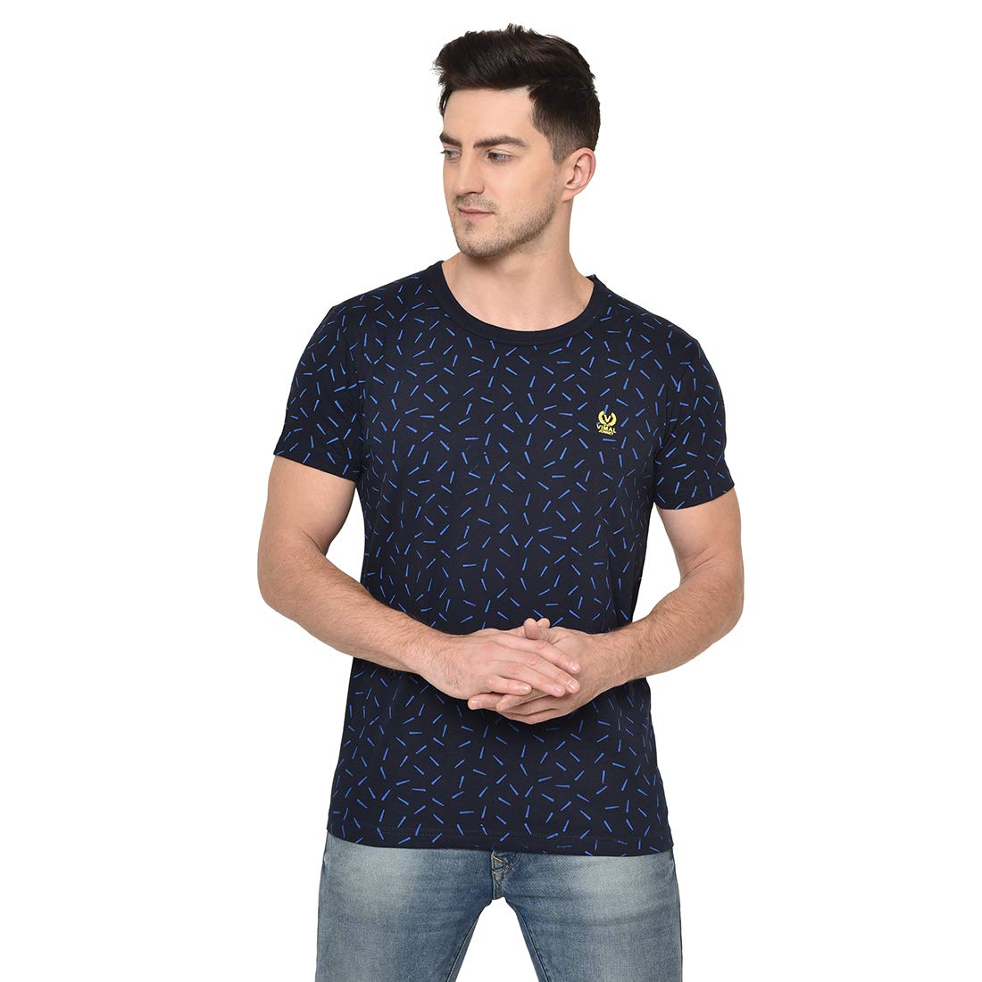 Mack JonneyCotton Blended Regular Fit Round Neck Printed T-Shirt for Men's