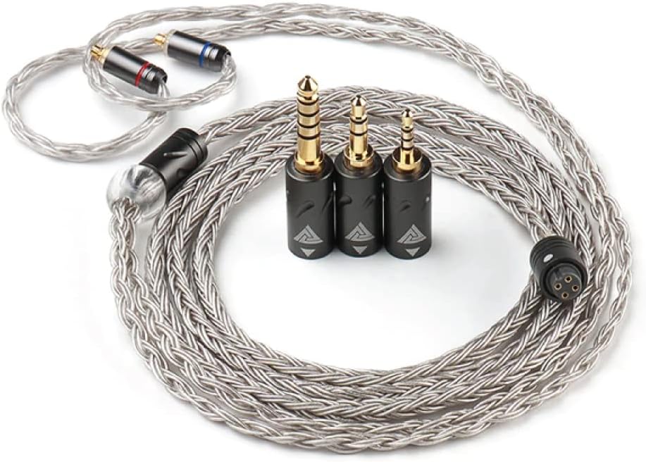QKZ Q1 MAX Modular Upgrade Cable with EZ Swap replaceable Audio Plug (3.5MM, 4.4MM and 6.4MM)