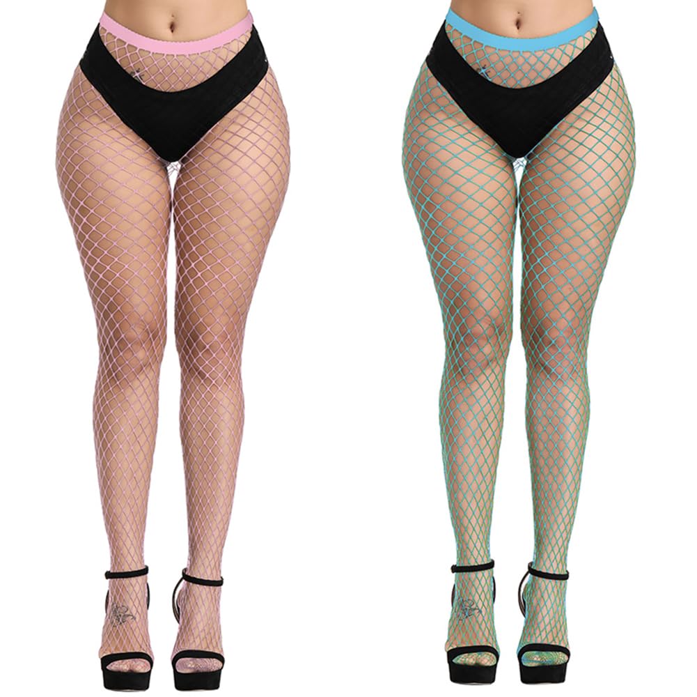 Fishnet Stockings Womens High Waist Tights Sexy Sheer Mesh Pantyhose