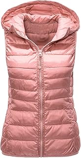 2025 - Chaleco sólido casual unisex con cremallera chaqueta suelta sin mangas abrigo con capucha Calefacción