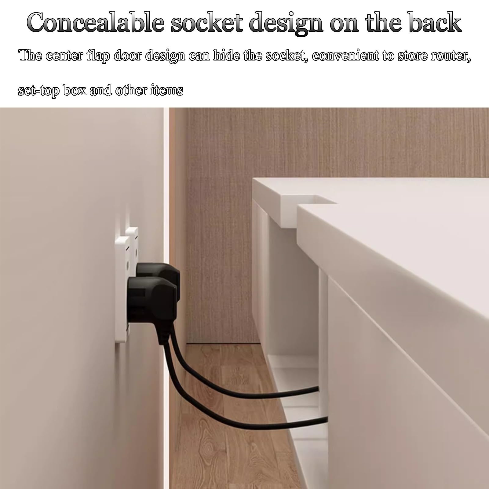 Versátil soporte de pared gris para TV, estante flotante con amplio almacenamiento, alta capacidad de carga, se adapta a la mayoría de televisores (100 x 22 x 21 cm), ideal para decoración de sala de