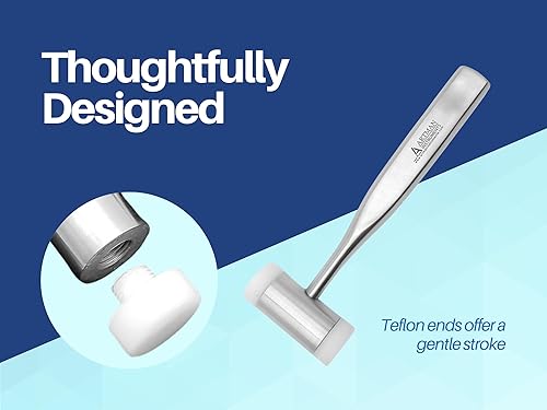 Miniatura 4 de ARTMAN INSTRUMENTS Mazo quirúrgico – Martillo quirúrgico de implante con extremos tapados de teflón, mango ergonómico de 6.5 pulgadas, lavable en