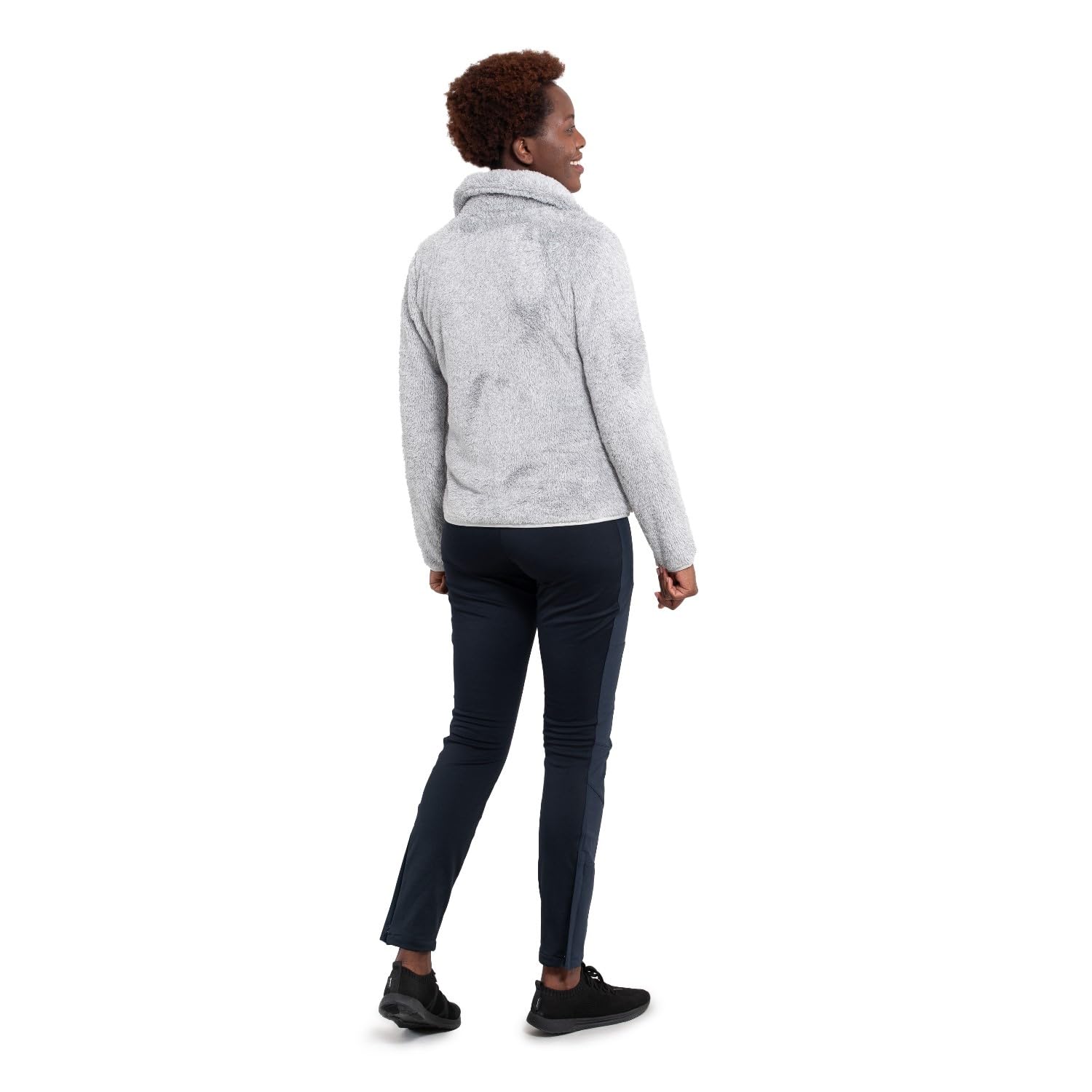 ICEPEAK Colony Teddy Fleecejacke Damen Langhaarfleecejacke, Farbe:Grau, Größe:XL