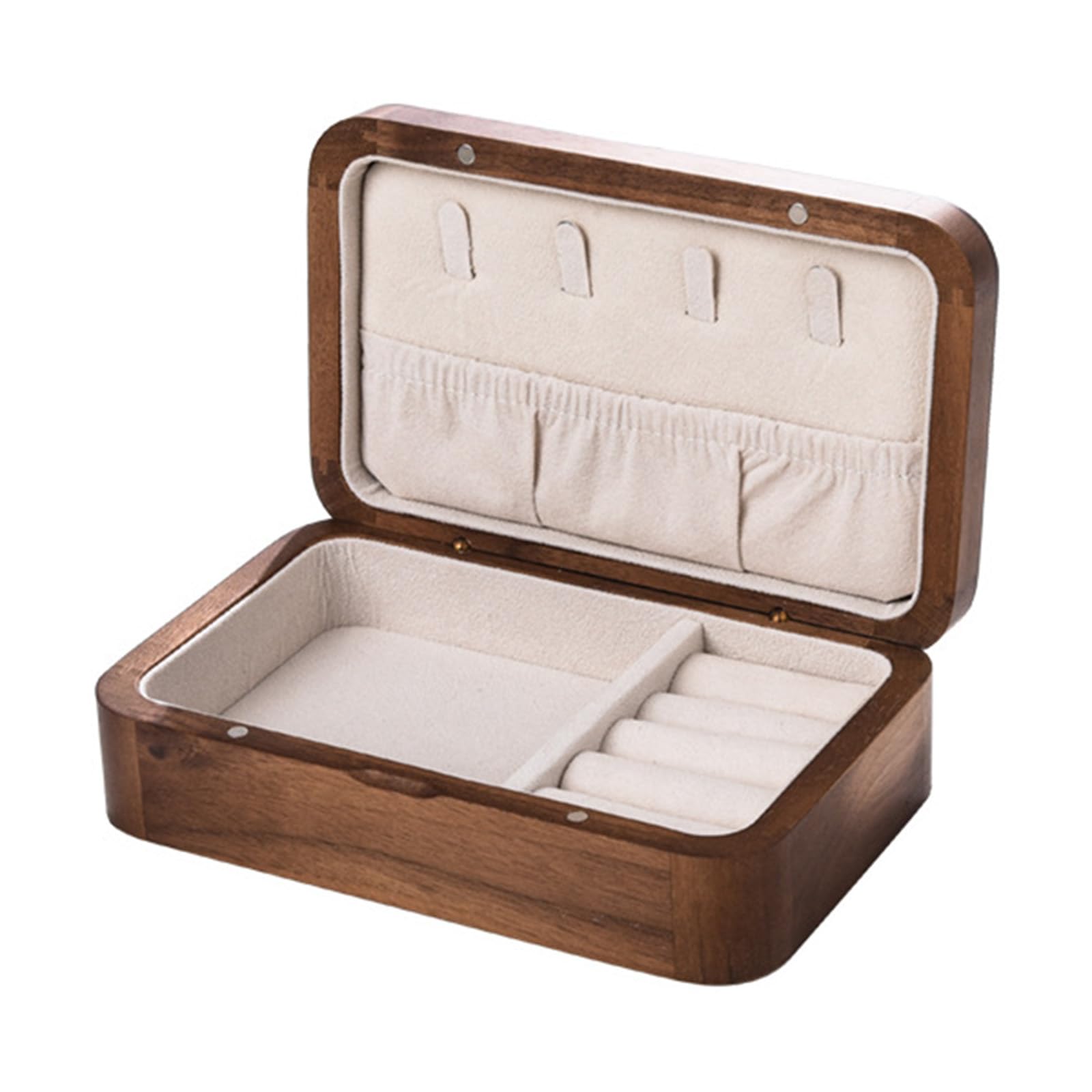 Msioytog Small With Hook Practical Sturdy Wood Jewelry Storage Casket Portable Accessory For Organizing Various Ornaments Home Organization Multifunctional Organizers