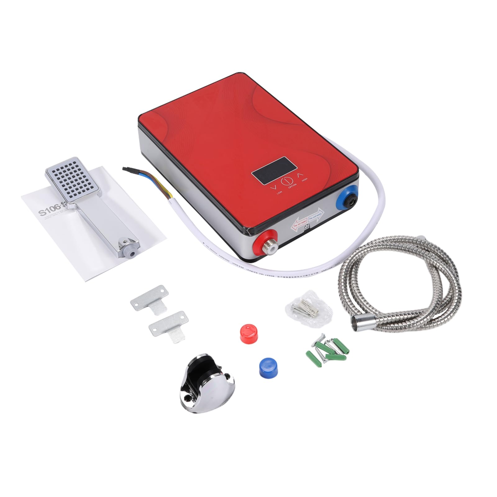 DENEST Mini-doorstroomboiler, 6500 W, keuken, 230 V, stekkerklaar, elektrische boiler met