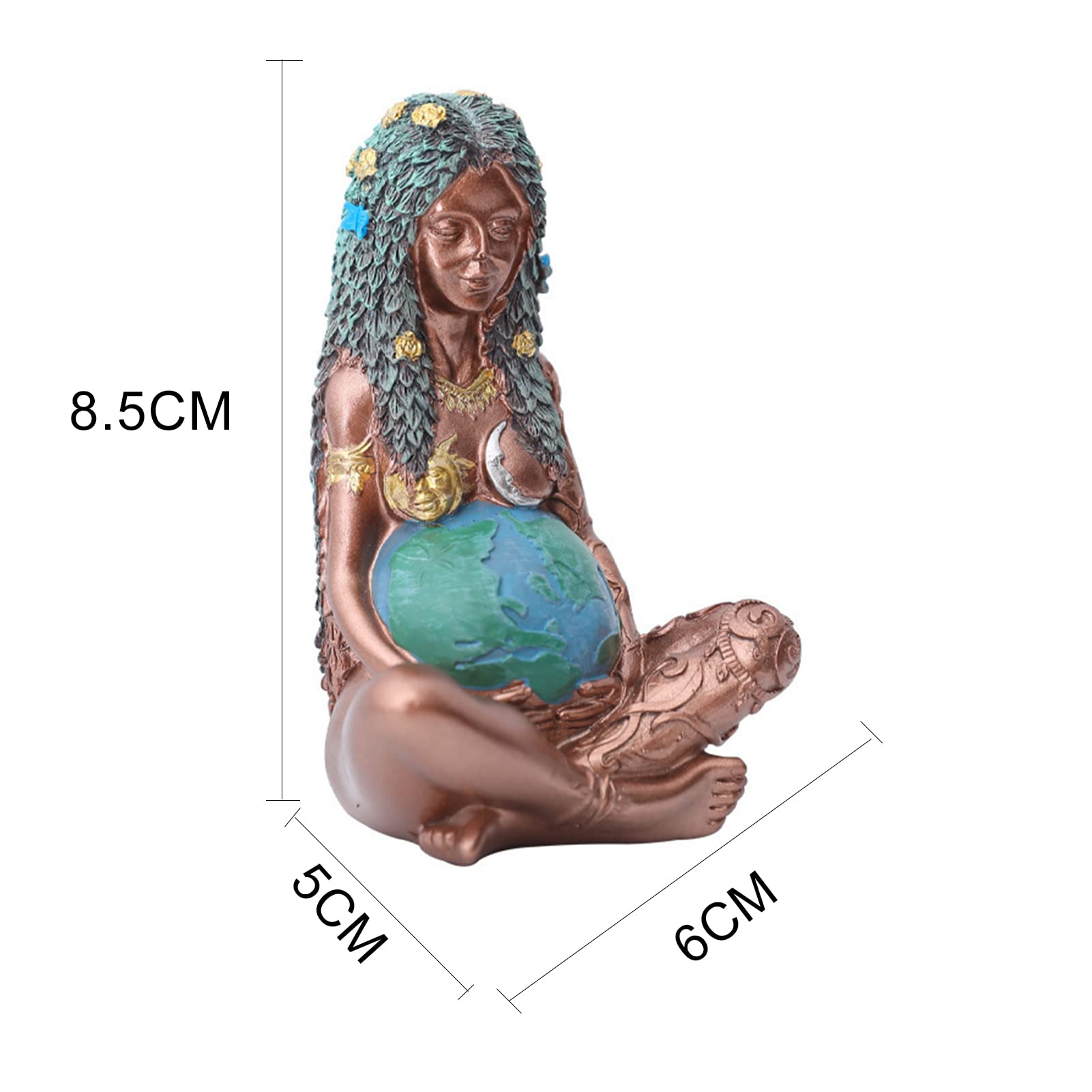 Déesse De Gaia Art Mère Terre Statue Décor Extérieur Figurine Cadeau Maman