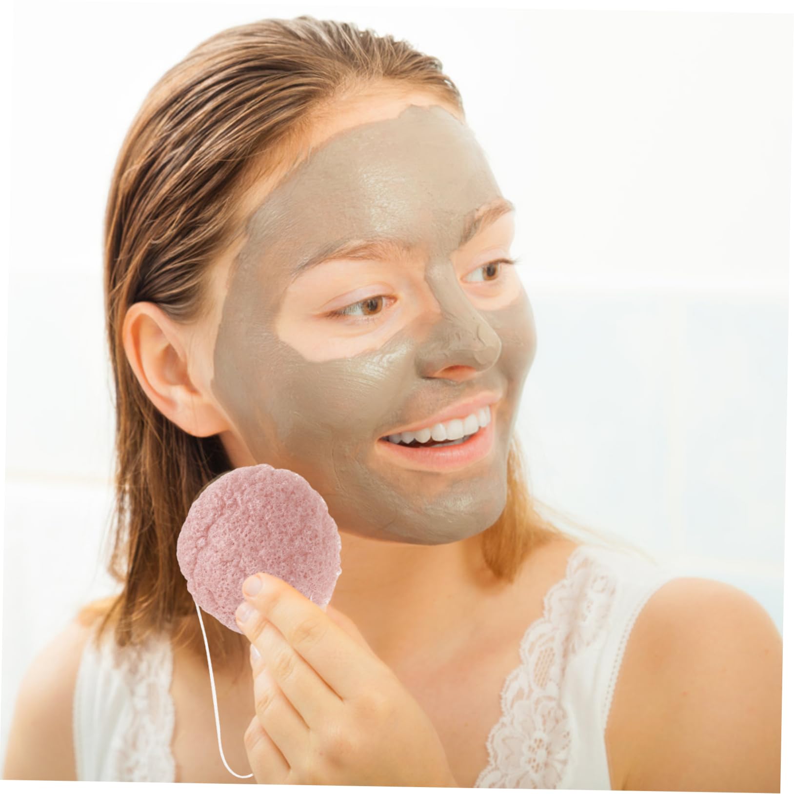 5 Sätze Sauberer Schwamm Zur Gesichtsreinigung – Reinigung Wiederverwendbarer Gesichtsschrubber Waschschwämme Für Die Haut Natürlicher Peeling 2 Stück * 5 Zufällige Farbe