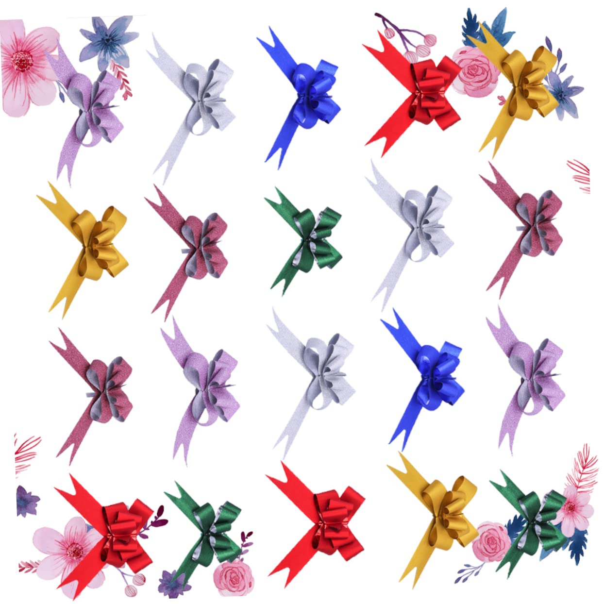 Abaodam 100pezzi Fiocchi Decorativi Natalizi Motivo Fiocco Di Fiocchi Di Raso Per Decorazioni Di Matrimonio e Feste Versatile e Resistente Per Albero Di Natale Regali e Eventi Festivi