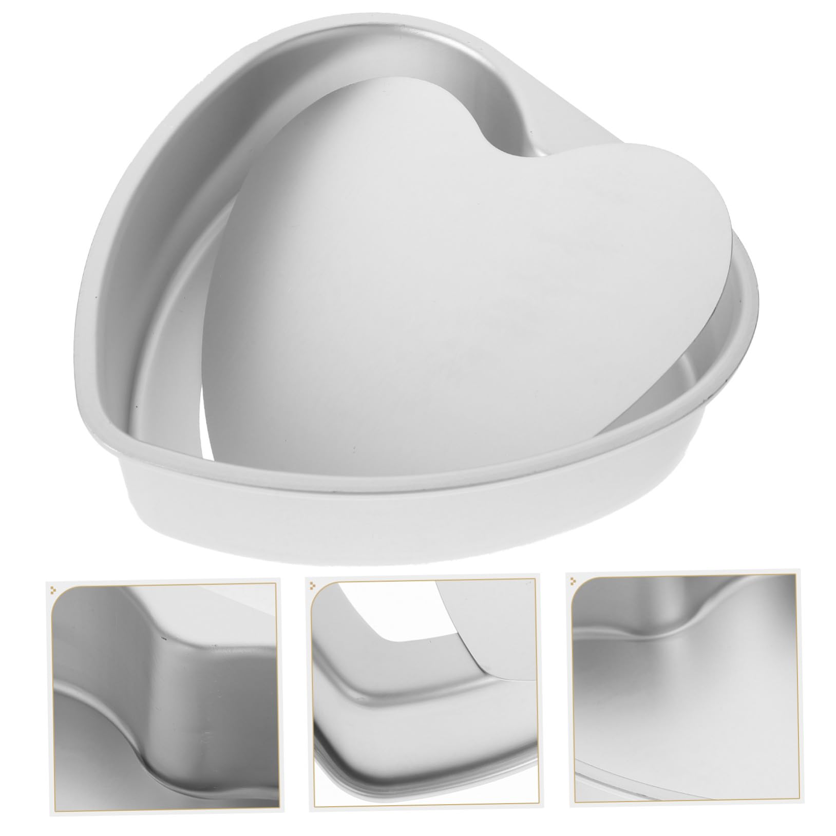 Toyvian Molde para Pastel de Bricolaje Base Desmontable de 8 Pulgadas, Antiadherente y Superficie Lisa, Adecuado para Hornear Tartas en Forma de Corazón para Cumpleaños y Celebraciones