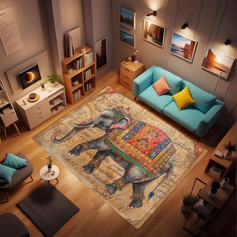 Tapete decorativo tribal africano bohemio 24x36 pulg