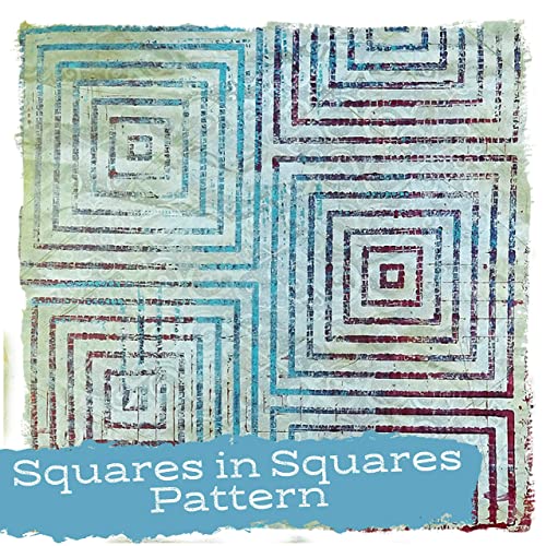 Gel Press Impressables 7" Embossed Squares In Squares Block Printing 10815-Slm-02 #TOP3