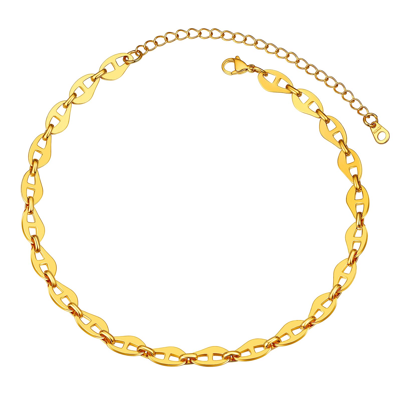 PROSTEEL Cadena Marinera Corta para Mujer/Collar de Cadena con Figura de 8 Acero Inoxidable, Joyería de Moda para Mujeres y Señoritas