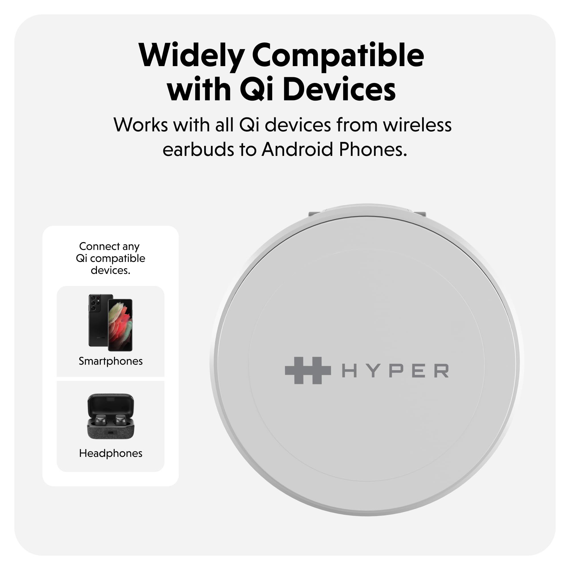 Hyper Juice 2-in-1 Wireless Charger Qi2 Magnetischer Ständer – Schnelles kabelloses Ladegerät für iPhone, Apple Watch & Qi-kompatible Geräte – Kompakte verstellbare 2-in-1-Ladestation Apple mit