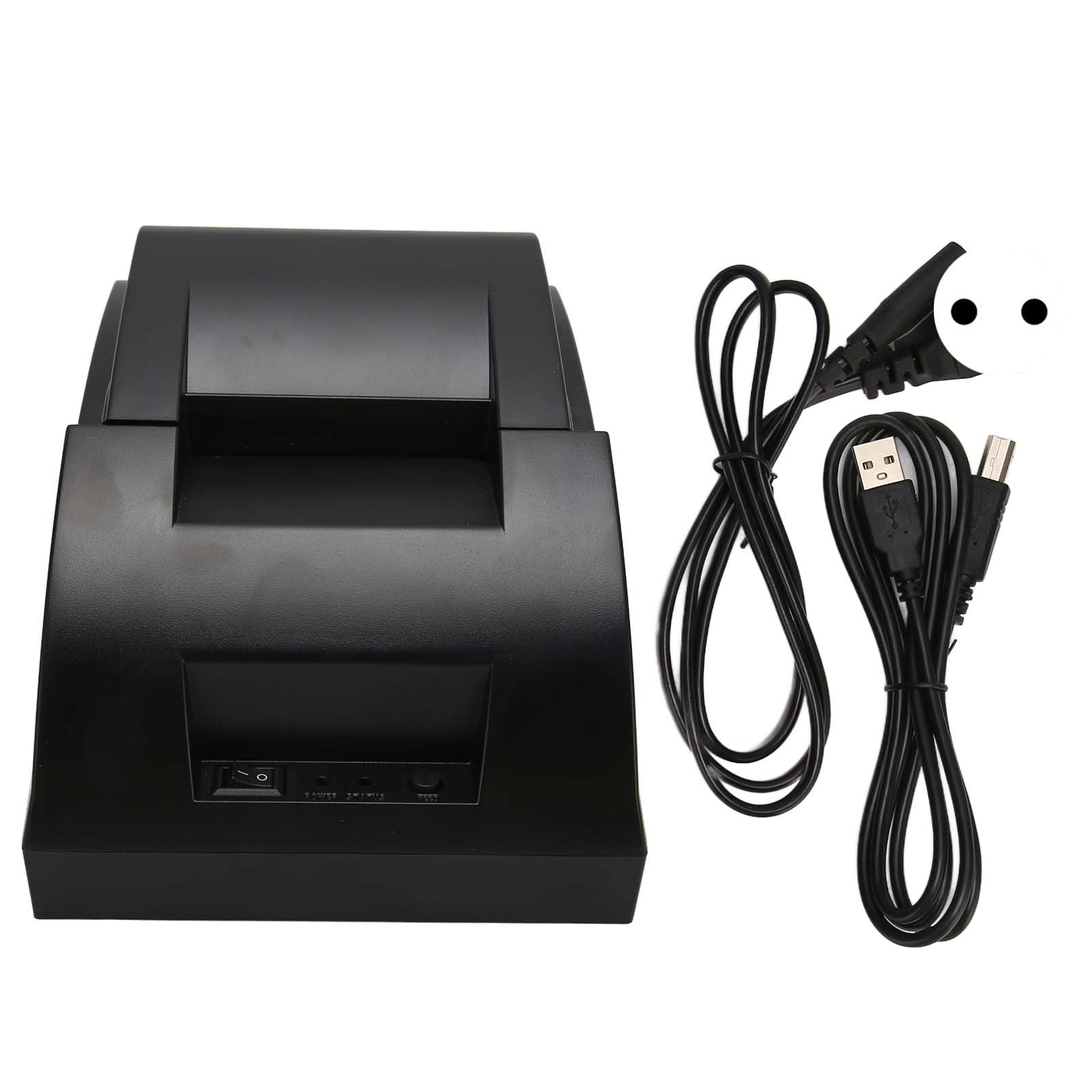 Yunseity Stampante POS USB, Piccola Stampante Termica per Ricevute da 58 Mm, con Stampa Ad Alta velocità, Comando ESC/POS, Stampante per Cucina Ristorante per Windows, Linux, OS X (Spina UE)