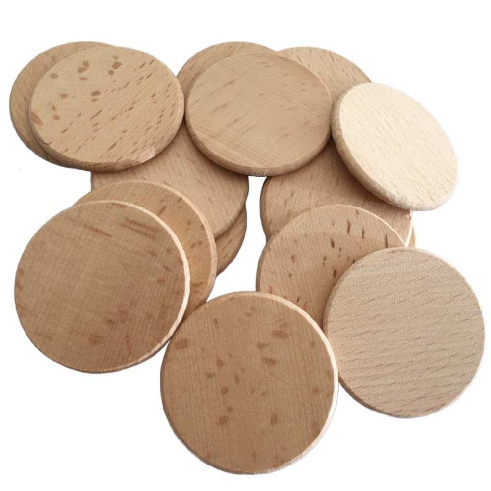 50 dischi di legno incompiti, 5 cm x 3,2 mm, per pittura, decorazioni fai da te, opere d'arte, matrimoni, pirografia, decorazioni da tavolo dipinte a mano