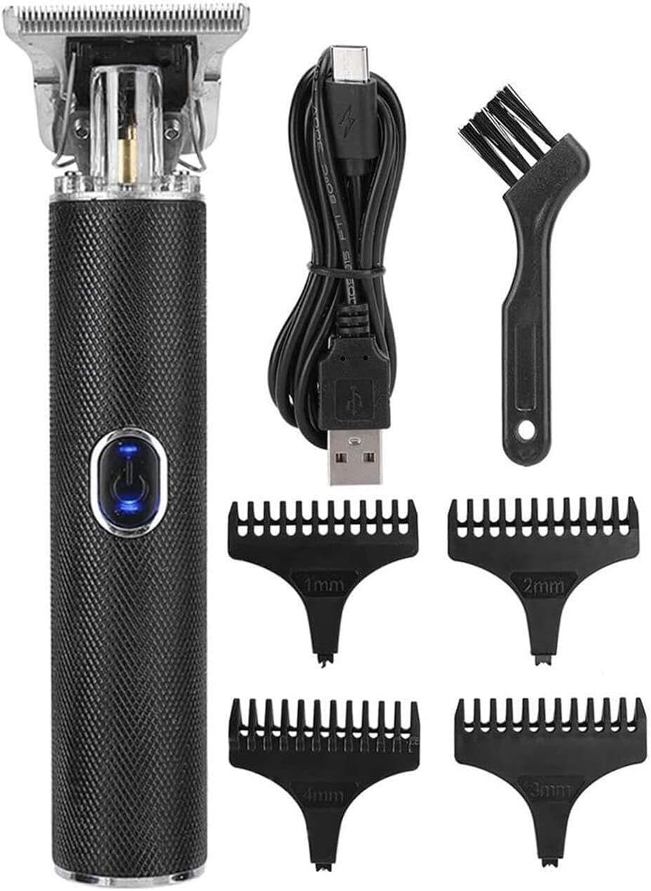 Tagliacapelli Elettrico for Uomo, Serie Super Impermeabile, Lame Professionali in Titanio, Rasoio for Barba USB Cordless Zero Gap, Kit for la Cura della Barba da Barbiere