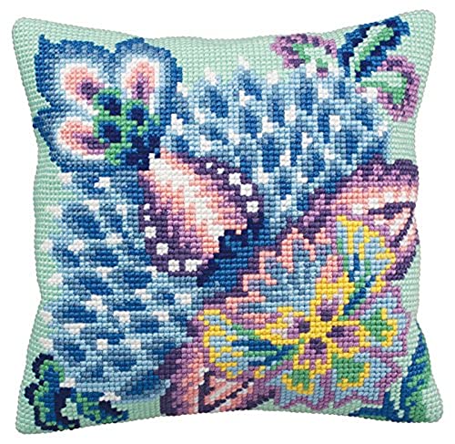 Kit de Coussin Gros Trous canevas broderie fil coton multicolore 50x45 cm Romance