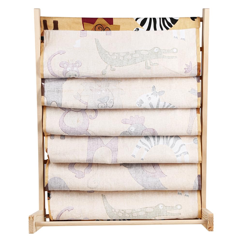 Librería para niños, estante de 7 niveles para libros, suministros escolares para habitación infantil, guardería, guardería, 80 x 60 x 30 cm (color)