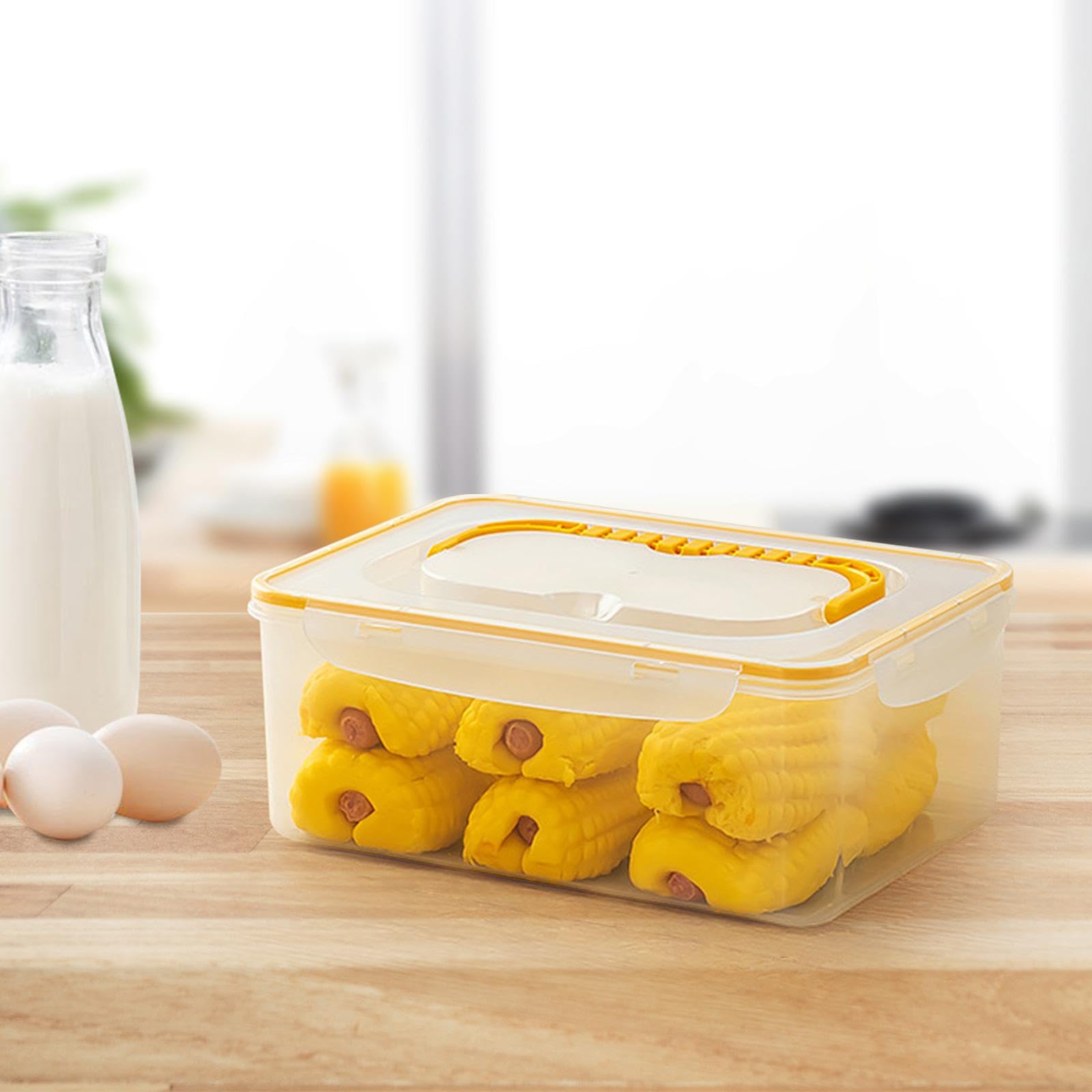 MagiDeal Kimchi-Aufbewahrungsbehälter, Frischhaltedose, auslaufsicher, rechteckig, multifunktionaler Konservierungsbehälter für Arbeitsfrüchte, 5.6 l