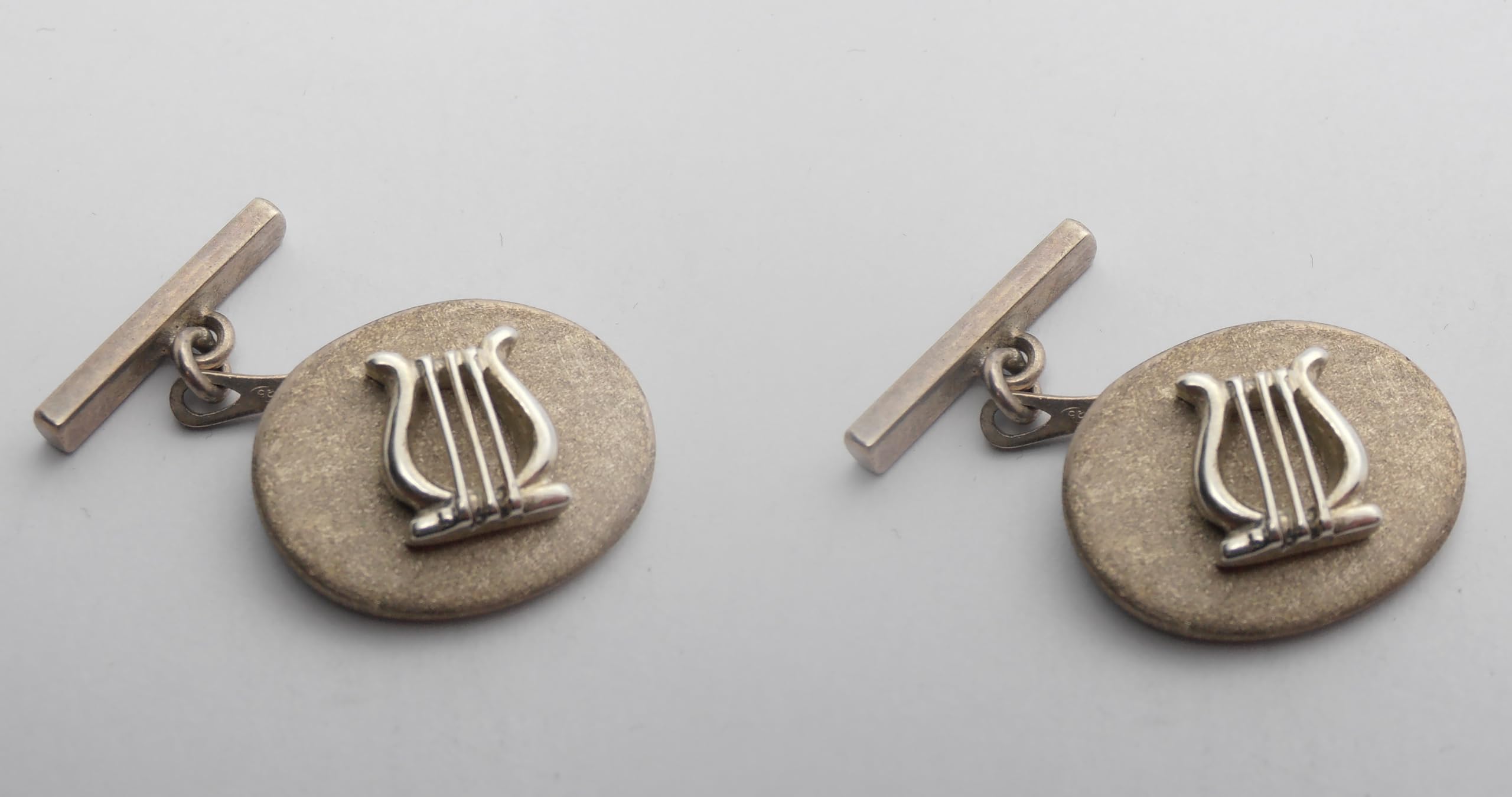 Cetra : Gemelli in Argento 925 - Lira - Musicista - Musica - Strumento Musicale