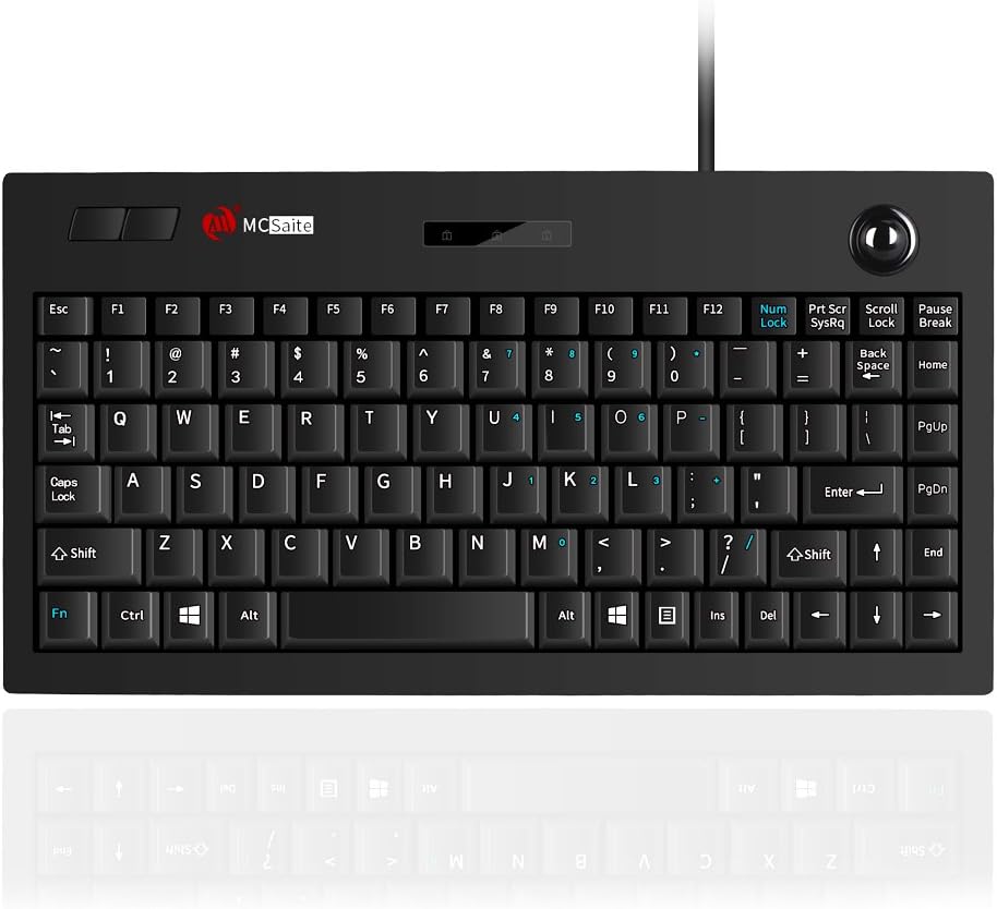 MCSaite Wired Trackball Keypad Keyboard and Roll Mouse