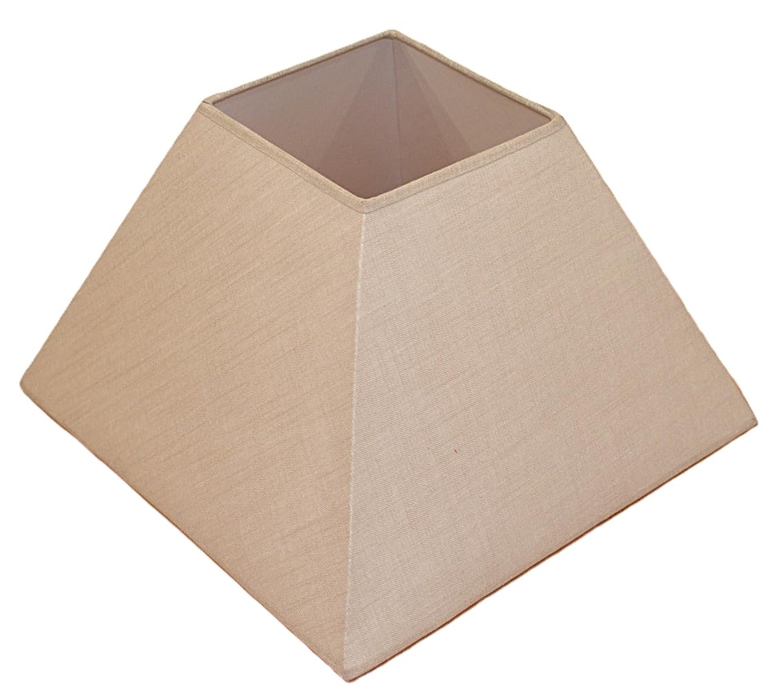 Abat-jour Trapèze Coton Structure Lin 35x35x15x15x21 cm