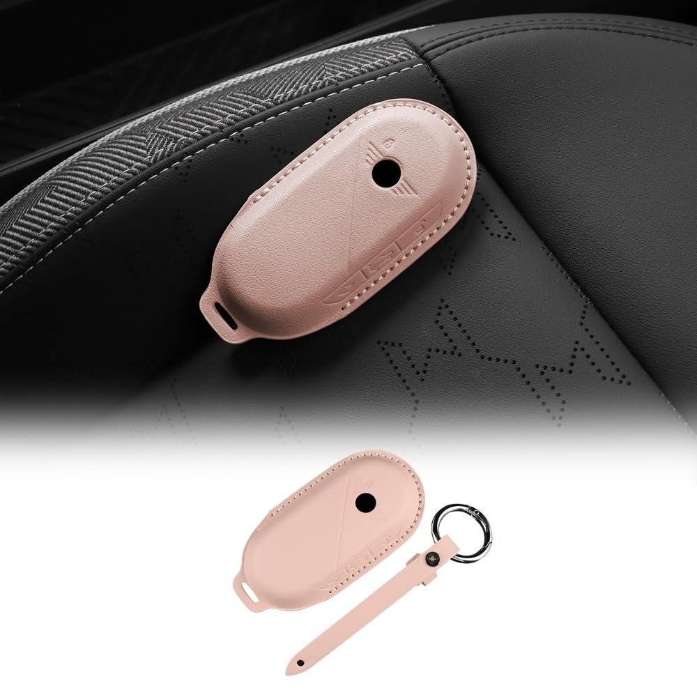 Mauxpiao C Fit For 2024-2025 Mini J01 J05 U25 F65 F66 F67 Leather Key Over, Aluminium Protective Ase For Remote Key Fob, Ar Key Onverter Rewr/C/A